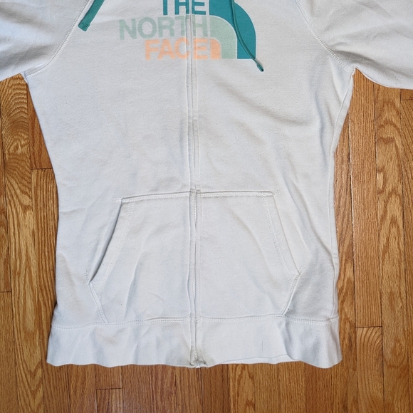 The North Face White Hoodie Full Zipper  White Woman's Medium Sweater - Picture 3 of 14